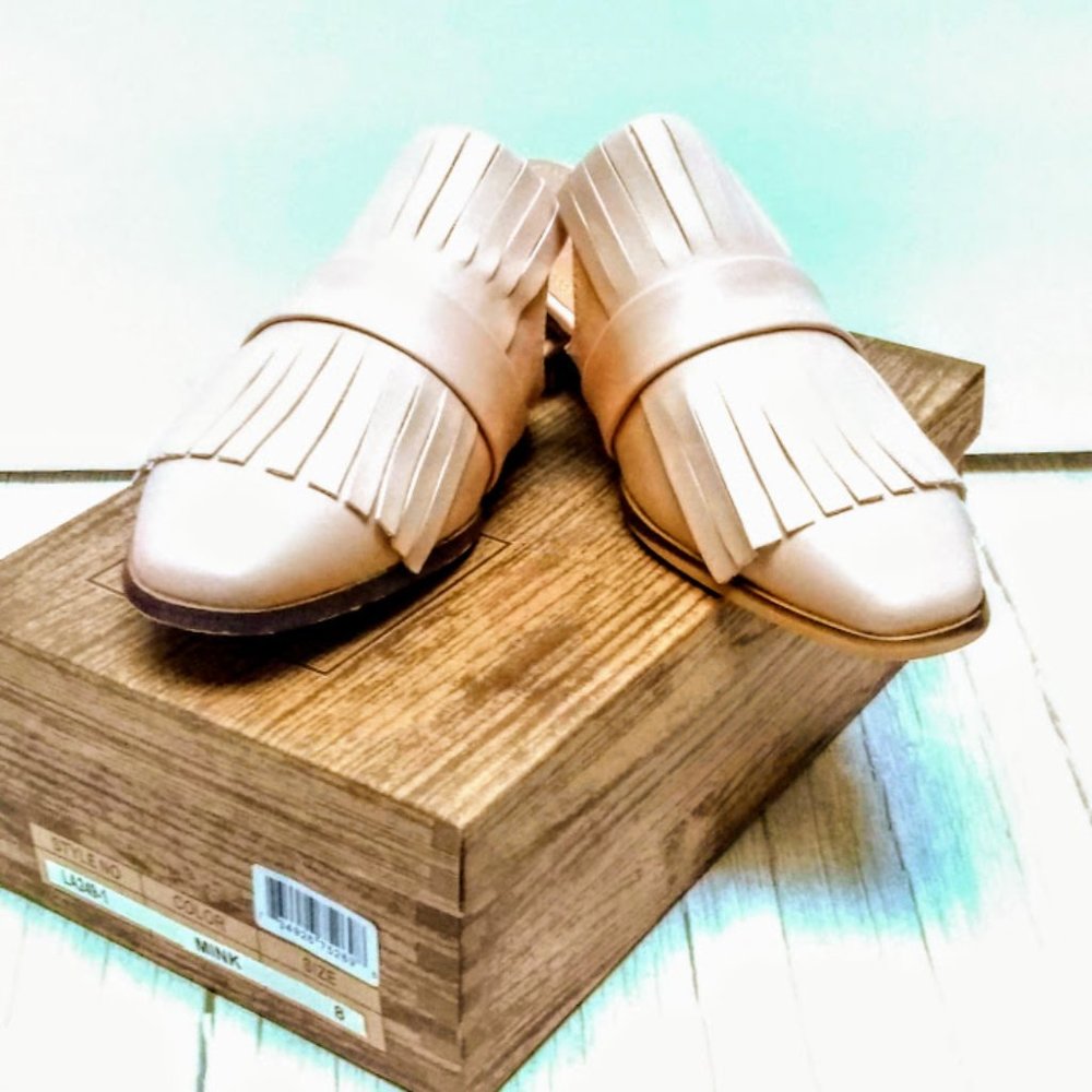 Woman's Fringed Mules Size 8